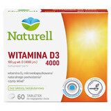 Naturell Vitamin D3 4000, 60 Kautabletten