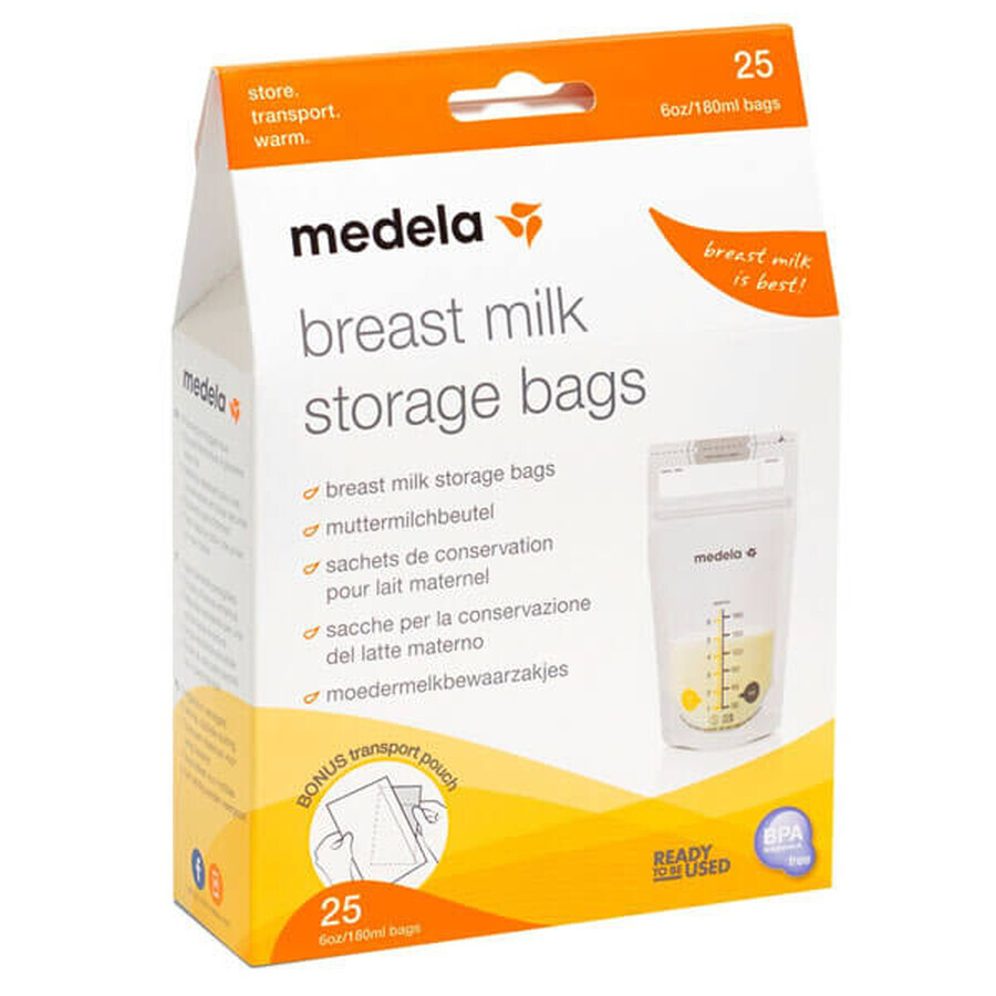 Medela, bolsas de almacenamiento de leche materna, 25 unidades