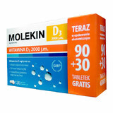 Molekin D3 2000 IU, 90 Tabletten + 30 Tabletten gratis