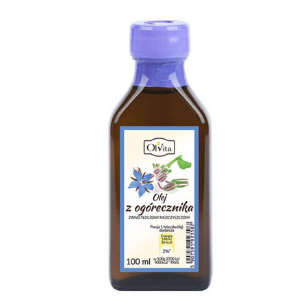 OlVita Ulei de borago, presat la rece, nepurificat, 100 ml