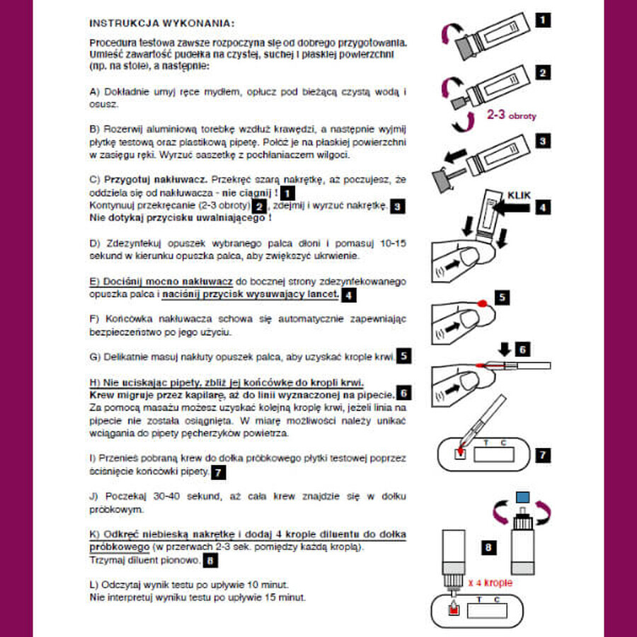 LabHome Tik'Alert, análisis de sangre para la enfermedad de Lyme para la detección de anticuerpos IgM anti-Borrelia en caso de picadura de garrapata, 1 unidad