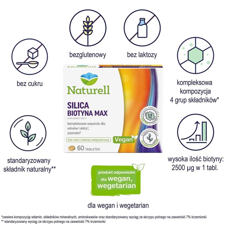 Naturell Kieselerde Biotin Max, 60 Tabletten