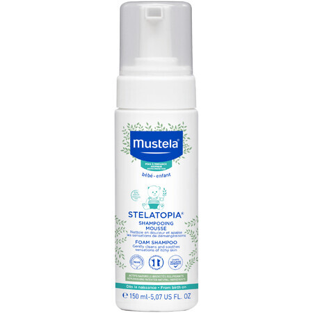 Mustela Stelatopia, shampooing mousse pour bébés, 150 ml