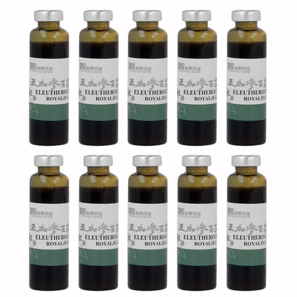 Eleuthero Ginseng Royall Jelly, Sibirischer Ginseng mit Gelée Royale, Ampullen, 10 x 10 ml