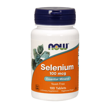 Now Foods Seleniu 100 mcg, seleniu, 100 comprimate