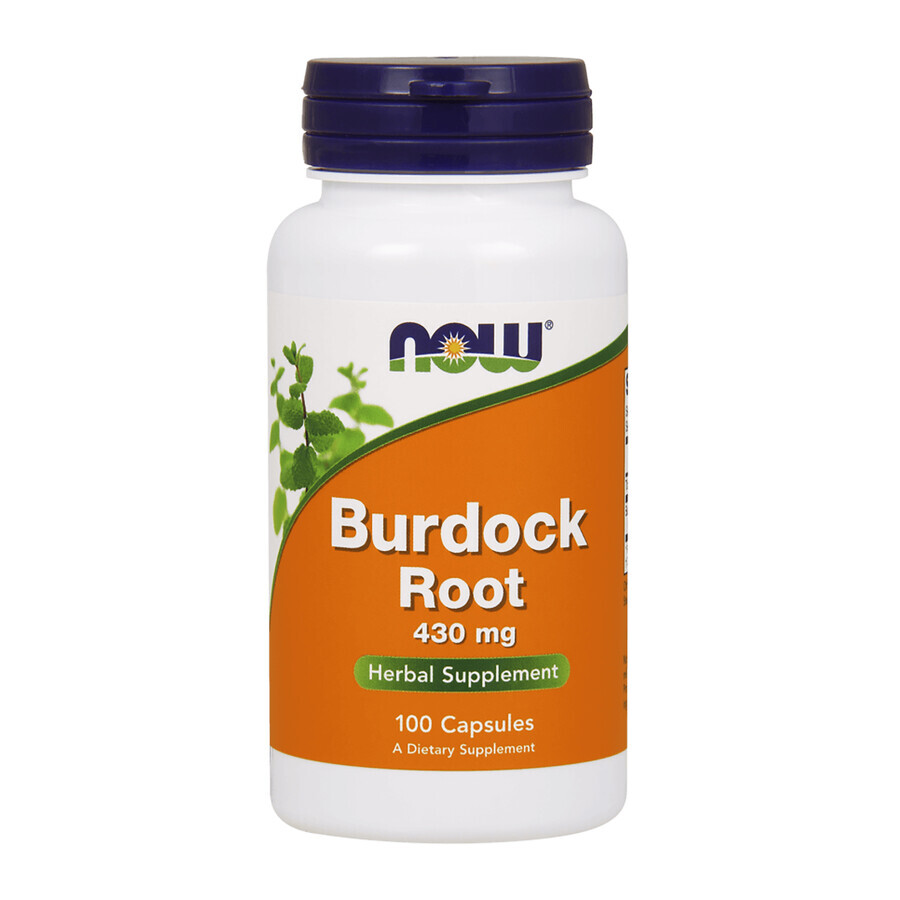 Now Foods Burdock Root, raíz de bardana 430 mg, 100 cápsulas