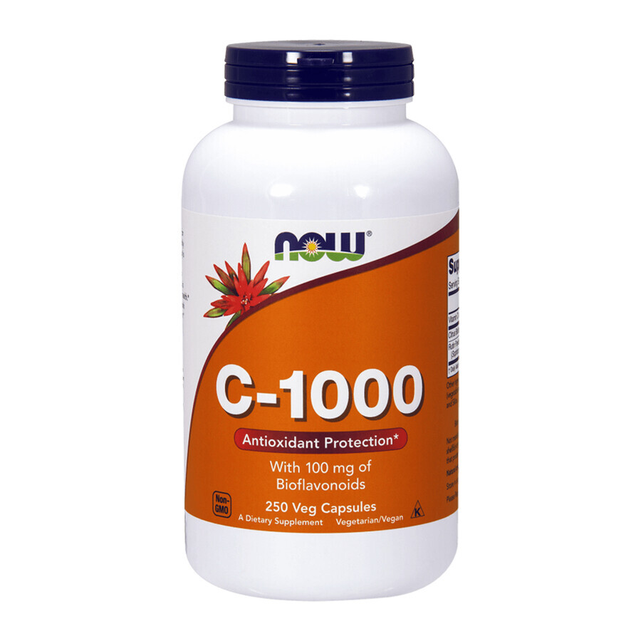 Now Foods C-1000, Vitamin C + Bioflavonoide + Rutin, 250 vegetarische Kapseln