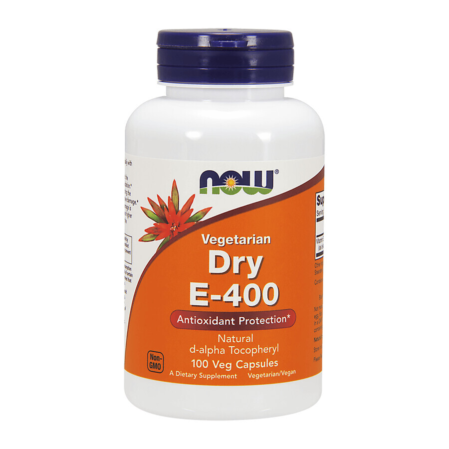 Now Foods, Vegetarian Dry E-400, Vitamina E 400 UI, 100 capsule