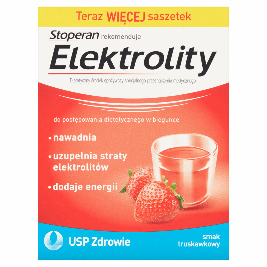 Electroliți, aromă de căpșuni, 7 pliculețe