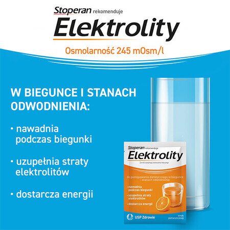 Electrolytes, orange flavor, 7 sachets