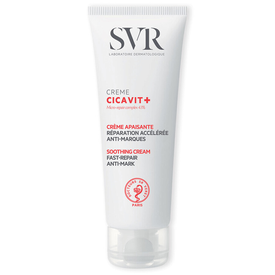 SVR Cicavit+, crème apaisante pour accélérer la cicatrisation de la peau, 40 ml