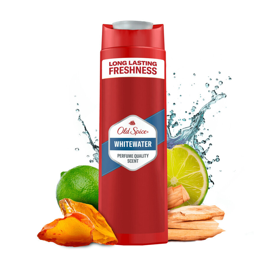 Old Spice, gel douche 3 en 1 pour le corps, les cheveux et le visage, Whitewater, 400 ml