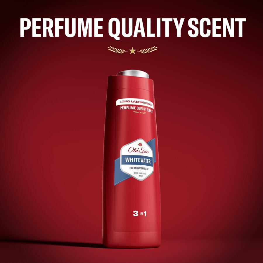 Old Spice, gel douche 3 en 1 pour le corps, les cheveux et le visage, Whitewater, 400 ml