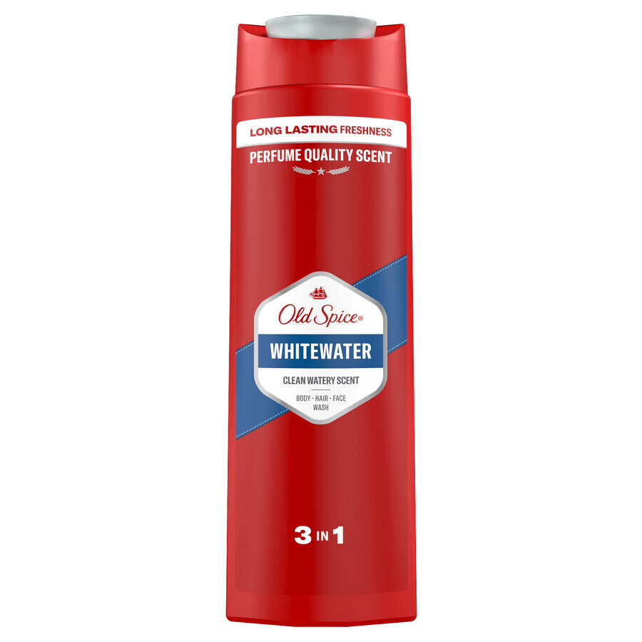 Old Spice, gel douche 3 en 1 pour le corps, les cheveux et le visage, Whitewater, 400 ml