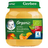 Gerber Bio, Dessert, Apfel-Pfirsich-Aprikose, nach 4 Monaten, 125 g