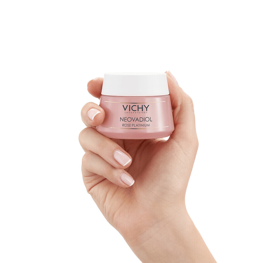 Vichy Neovadiol Rose Platinium, Rosenstärkende und revitalisierende Gesichtscreme für reife, glanzlose Haut, 50 ml