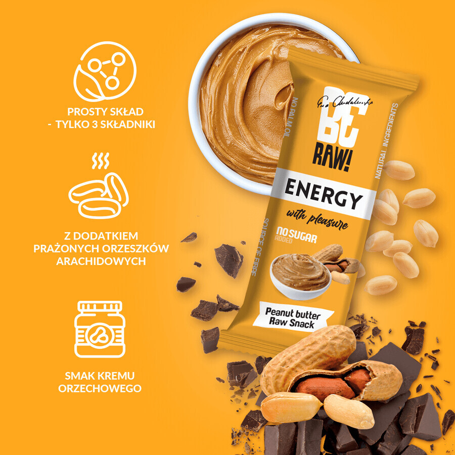 BeRAW! Energy Raw Snack, Energieriegel, Haselnusscreme, 40 g