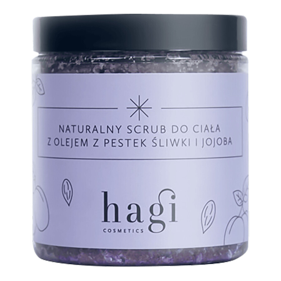 Hagi Cosmetics, natural scrub with plum kernel oil and jojoba oil, 300 g