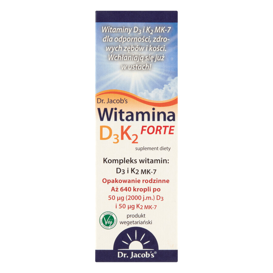 Dr. Jacob's Vitamin D3K2 Forte, Tropfen, 20 ml