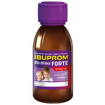 Ibuprom for Children Forte 200 mg/ 5 ml, suspensión oral a partir de 3 meses, sabor fresa, 100 ml