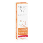 Vichy Capital Soleil, cremă de față anti-îmbătrânire 3 în 1, SPF 50+, 50 ml