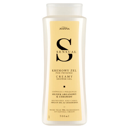 Joanna Sensual, gel cremă pentru duș, ulei de argan, 500 ml