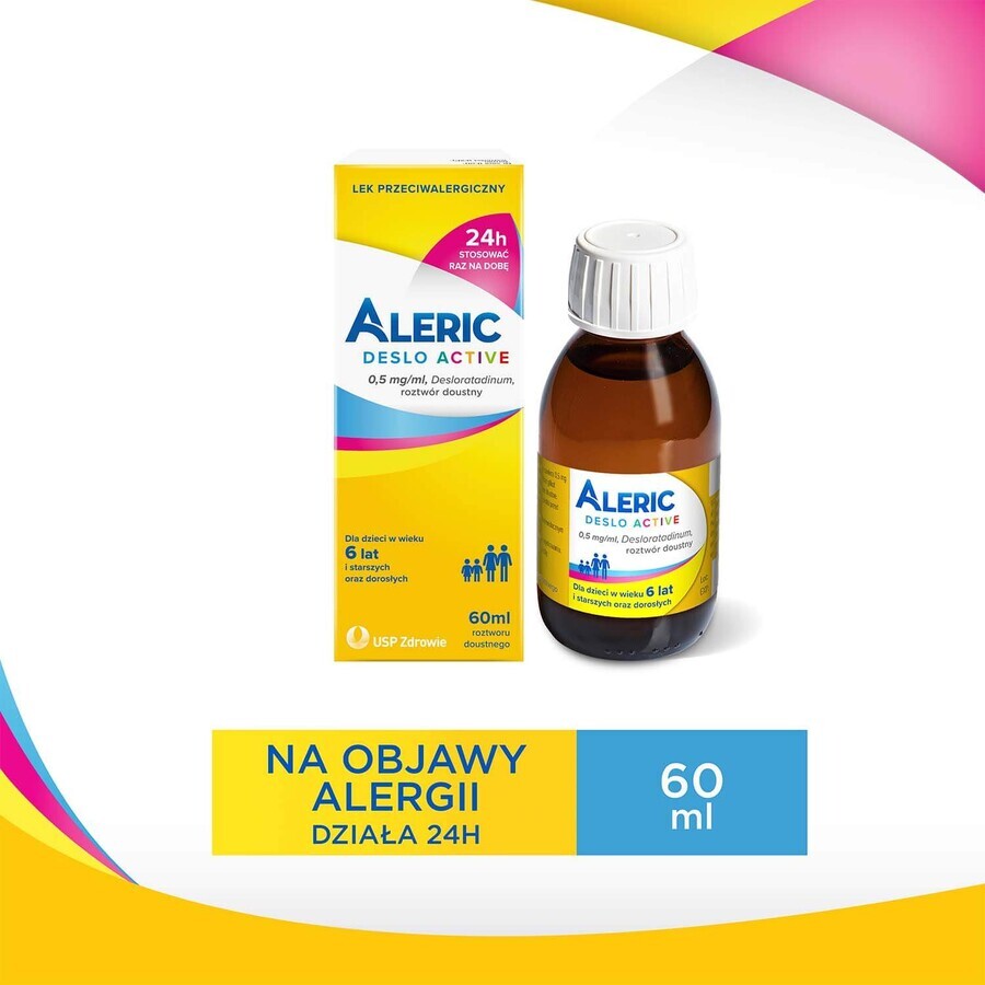 Aleric Deslo Active 0.5 mg/ml, oral solution, 60 ml