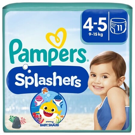 Pampers Splashers, scutece de înot, mărimea 4-5, 9-15 kg, 11 buc