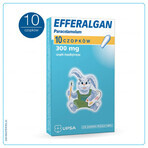 Efferalgan 300 mg, rectal suppositories, 10 pieces