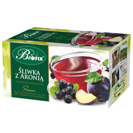 Bi Fix Premium Pflaume mit Aronia, Früchtetee, 2 g x 20 Portionsbeutel