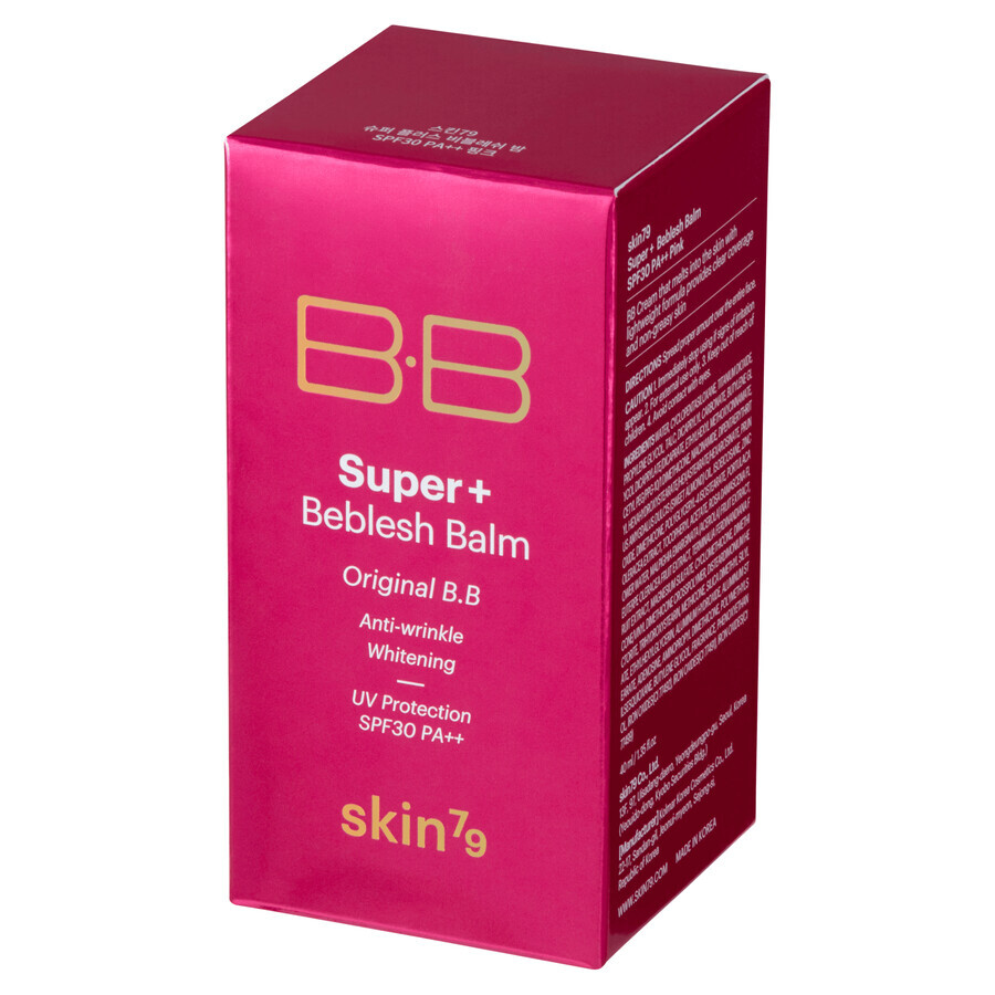 Skin79 BB Hot Pink Super+ Beblesh Balm Facial Toning Cream SPF 30 40g