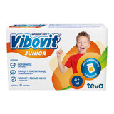 Vibovit Junior, für Kinder von 4-12 Jahren, Orangengeschmack, 14 Beutel