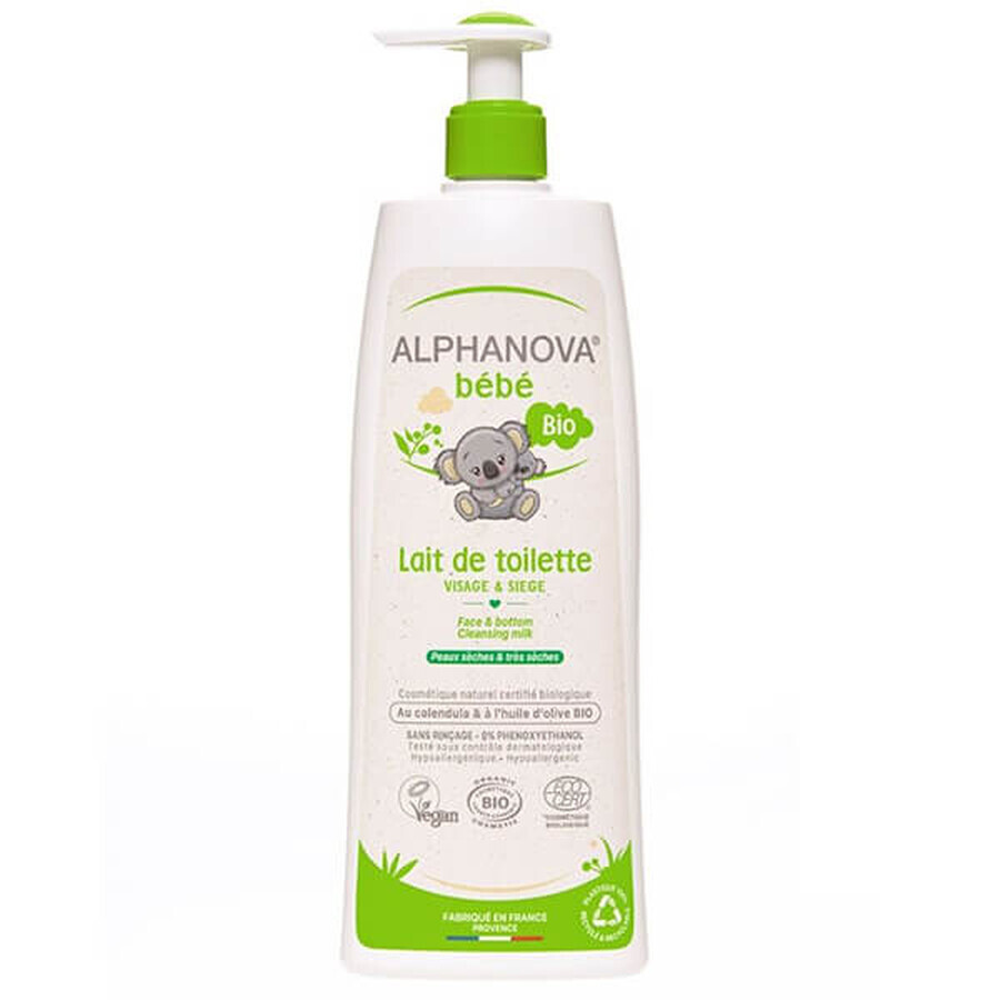 Alphanova Bebe, Bio-Waschmilch mit Babyöl, 500 ml