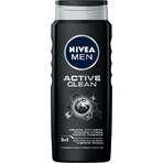 Nivea Men, 3-in-1 douchegel voor gezicht, lichaam en haar, Active Clean, 500 ml