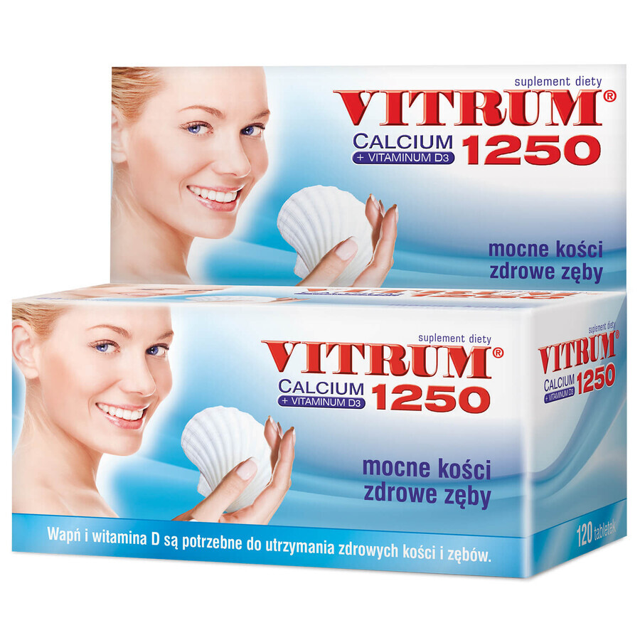 Vitrum Calcio 1250 + Vitamina D3, 120 comprimidos