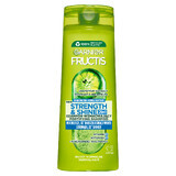 Garnier Fructis Fuerza y ​​Brillo, champú fortalecedor 2 en 1 para cabello normal, 400 ml