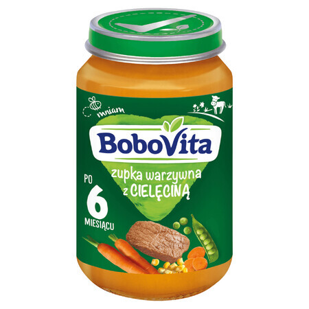 BoboVita Supă de legume cu vițel, după 6 luni, 190 g