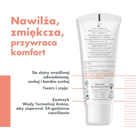 Avene Hydrance Rich Rich Moisturizer Sensitive, Dry & Very Dry Skin 40ml