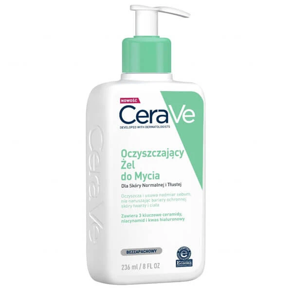 CeraVe, reinigendes Reinigungsgel mit Ceramiden, normale und fettige Haut, 236 ml