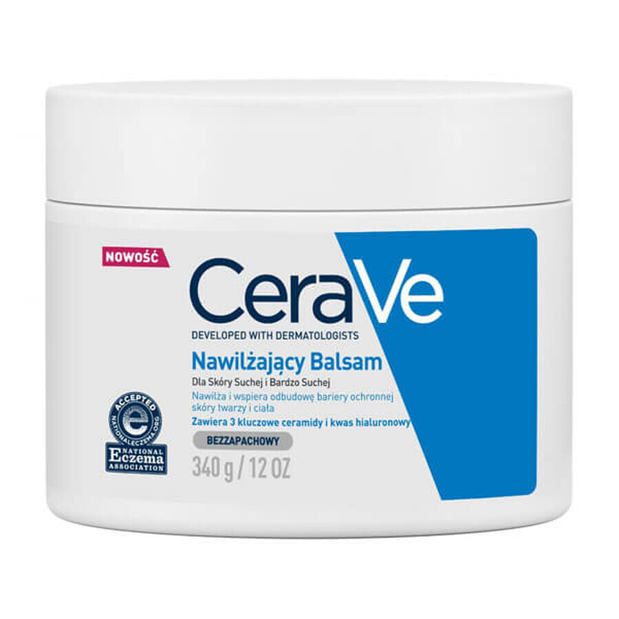 CeraVe, lozione idratante per viso e corpo con ceramidi, pelle secca, 340 g