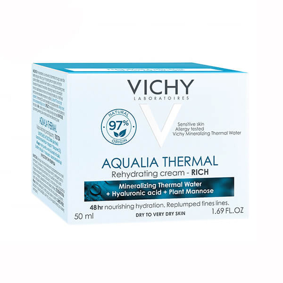 Vichy Aqualia Thermal, cremă hidratantă bogată, 50 ml