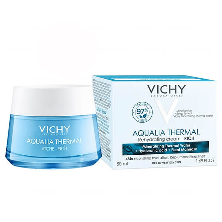 Vichy Aqualia Thermal, reichhaltige Feuchtigkeitscreme, 50 ml