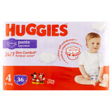 Couches HUGGIES, Jumbo, taille 4, 9-14 kg, 36 pièces