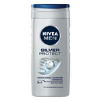 Nivea Men Silver Protect, gel doccia 3 in 1 per viso, corpo e capelli, 250 ml