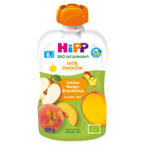 HiPP Bio mousse de fructe, măr, mango, piersică, după 6 luni, 100 g