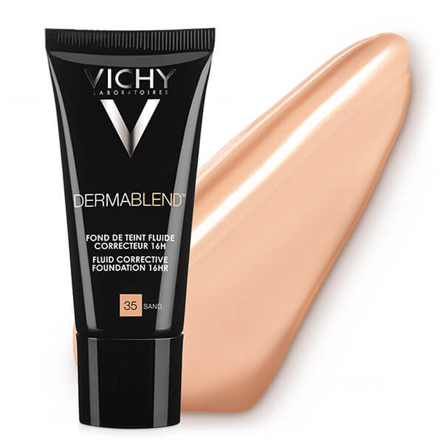 Vichy Dermablend, fluid corector de lungă durată, 35 Sand, 30 ml