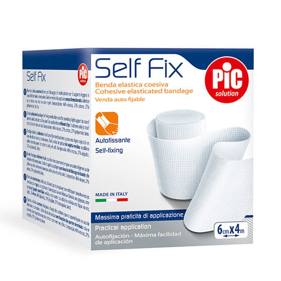 Pic Solution Self Fix, benda elastica, autoadesiva, 6 cm x 4 m, 1 pezzo