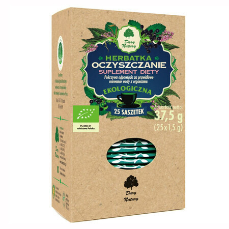 Dary Natury Purification, organic tea, 1.5 gx 25 sachets