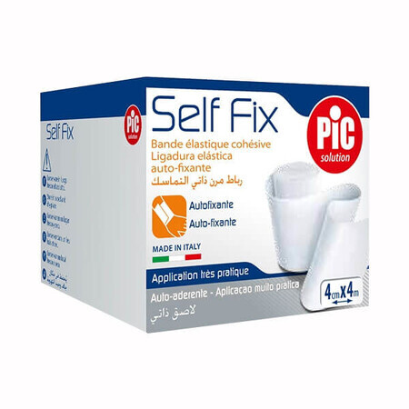 Pic Solution Self Fix, benda elastica, autoadesiva, 4 cm x 4 m, 1 pezzo