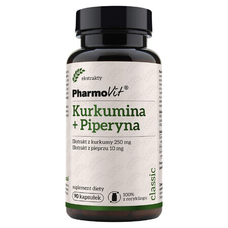 PharmoVit Curcumin + Piperin, 90 Kapseln